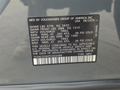 2026 Volkswagen Atlas Cross Sport 2.0T SEL R-Line Black