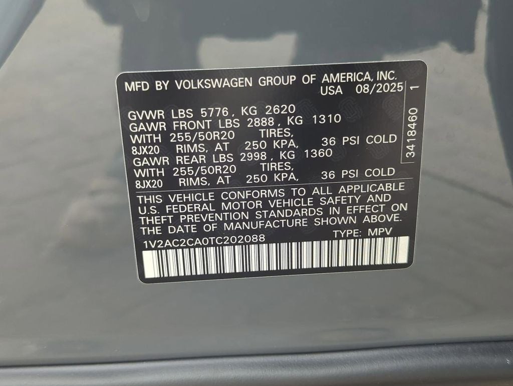 2026 Volkswagen Atlas Cross Sport 2.0T SEL R-Line Black