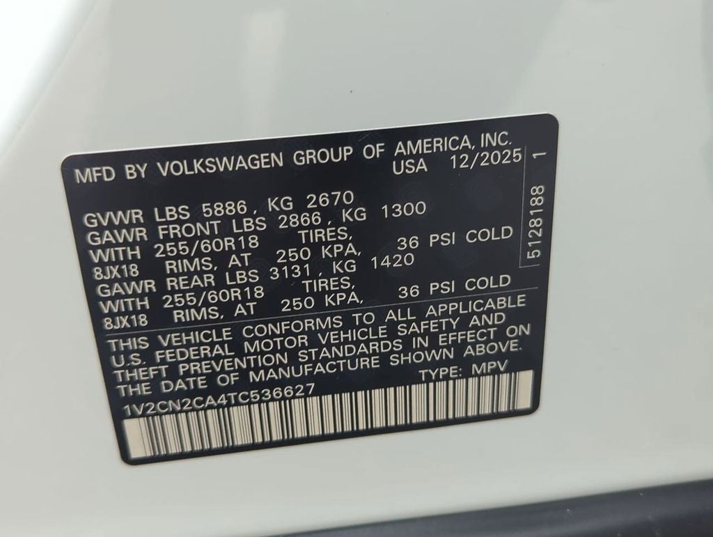 2026 Volkswagen Atlas 2.0T Peak Edition