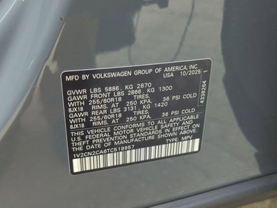 2026 Volkswagen Atlas 2.0T Peak Edition