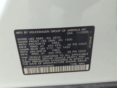 2026 Volkswagen Atlas 2.0T Peak Edition