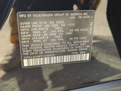 2026 Volkswagen Atlas Cross Sport 2.0T SE