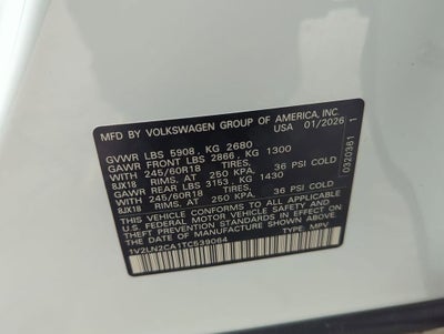 2026 Volkswagen Atlas 2.0T SE