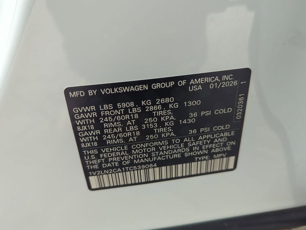 2026 Volkswagen Atlas 2.0T SE