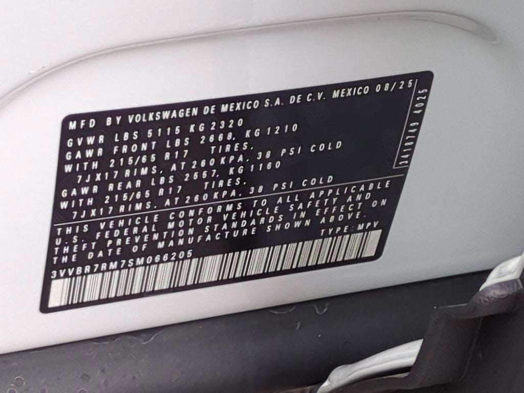 2025 Volkswagen Tiguan 2.0T S