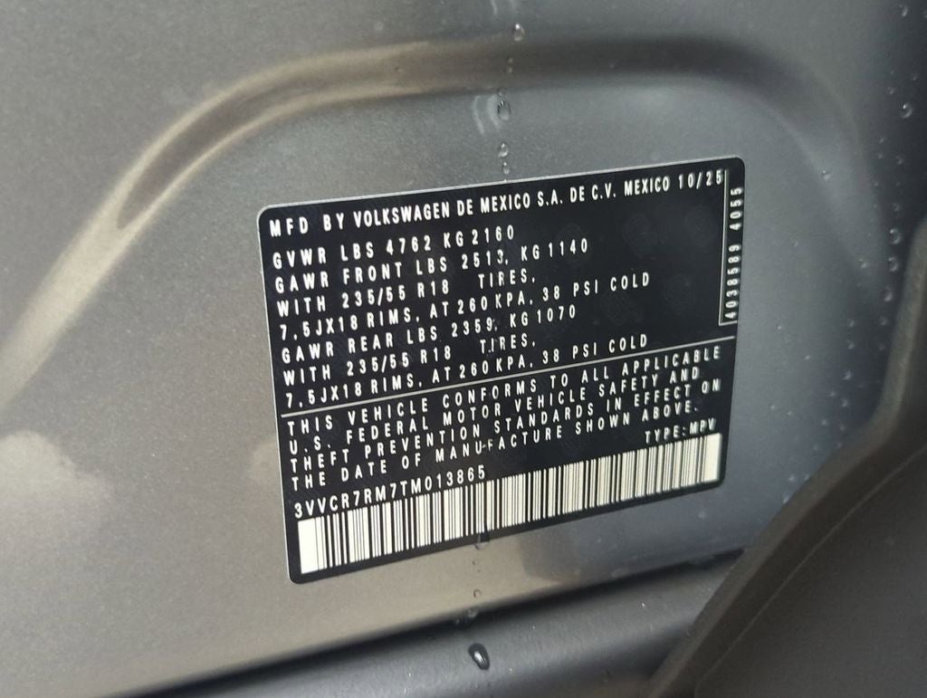 2026 Volkswagen Tiguan 2.0T S