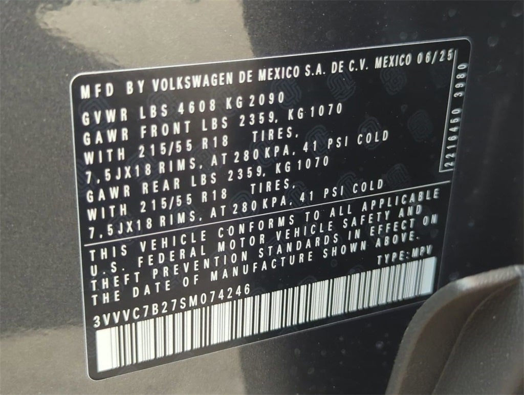 2025 Volkswagen Taos 1.5T SE