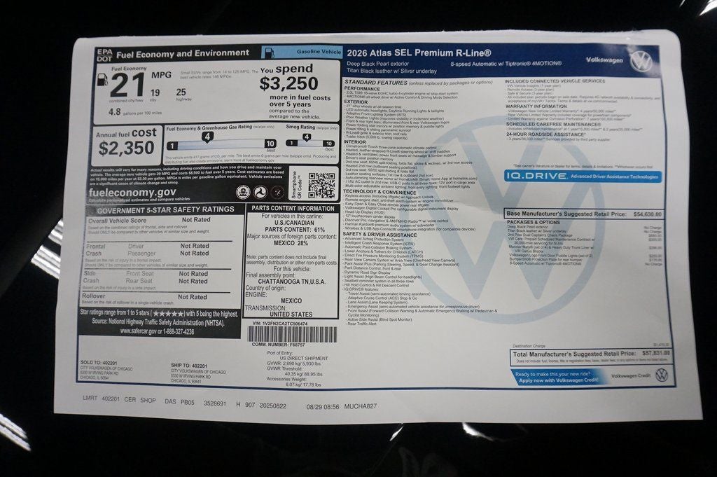 2026 Volkswagen Atlas 2.0T SEL Premium R-Line