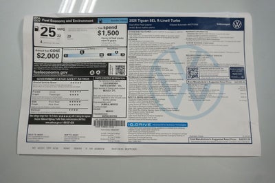 2026 Volkswagen Tiguan 2.0T SEL R-Line Turbo