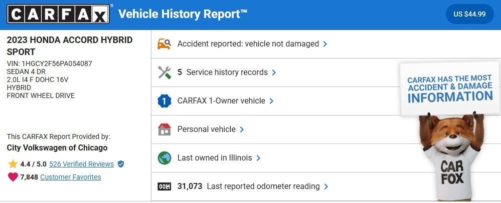 2023 Honda Accord Hybrid Sport