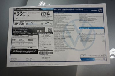 2026 Volkswagen Atlas Cross Sport 2.0T SEL R-Line Black