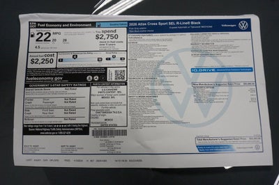 2026 Volkswagen Atlas Cross Sport 2.0T SEL R-Line Black