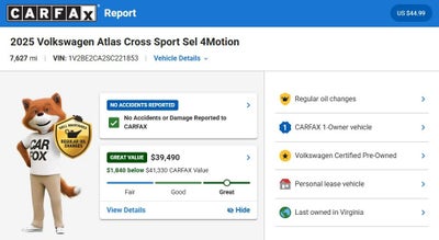 2025 Volkswagen Atlas Cross Sport 2.0T SEL