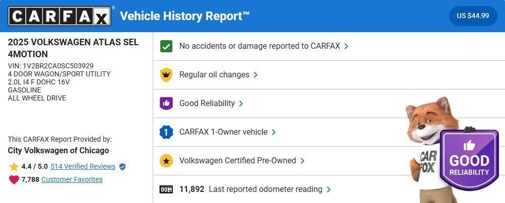 2025 Volkswagen Atlas 2.0T SEL