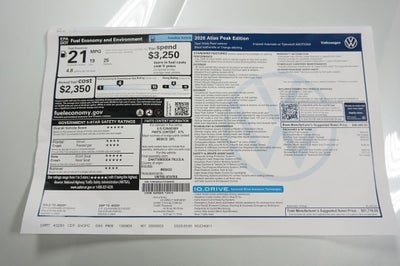 2026 Volkswagen Atlas 2.0T Peak Edition