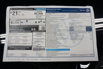 2026 Volkswagen Atlas 2.0T Peak Edition