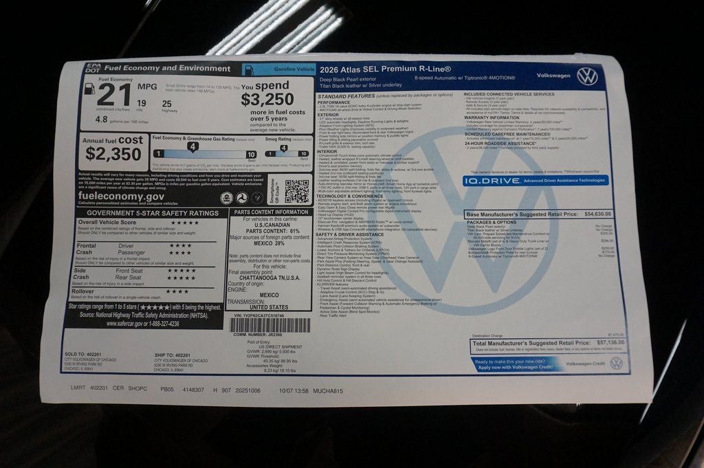 2026 Volkswagen Atlas 2.0T SEL Premium R-Line