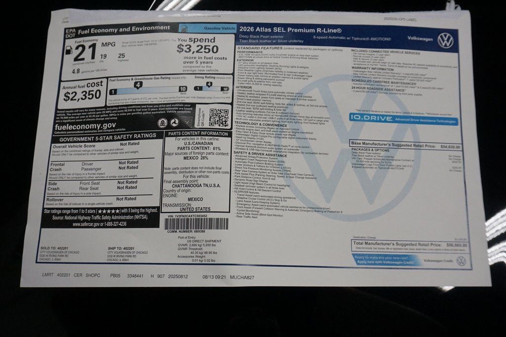 2026 Volkswagen Atlas 2.0T SEL Premium R-Line