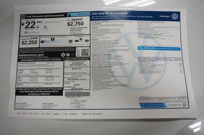 2026 Volkswagen Atlas 2.0T SE w/Technology