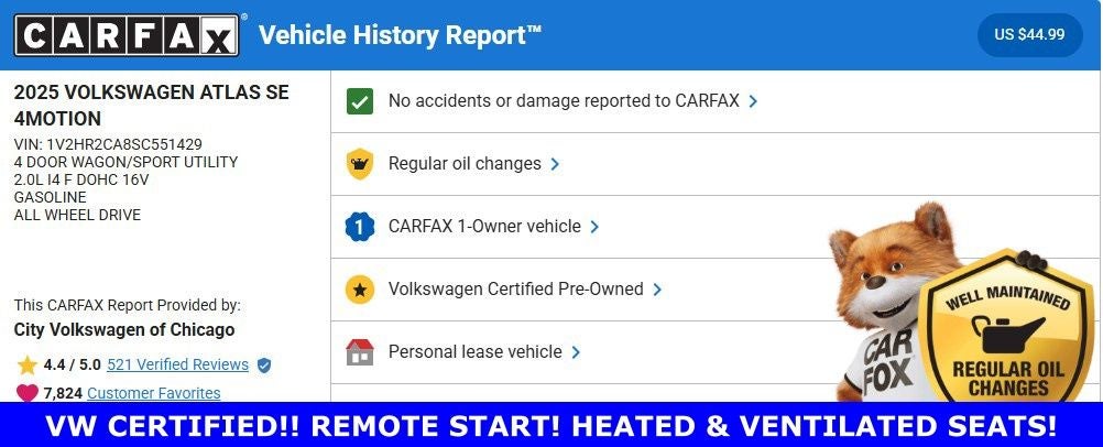2025 Volkswagen Atlas 2.0T SE w/Technology