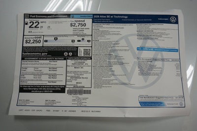 2026 Volkswagen Atlas 2.0T SE w/Technology