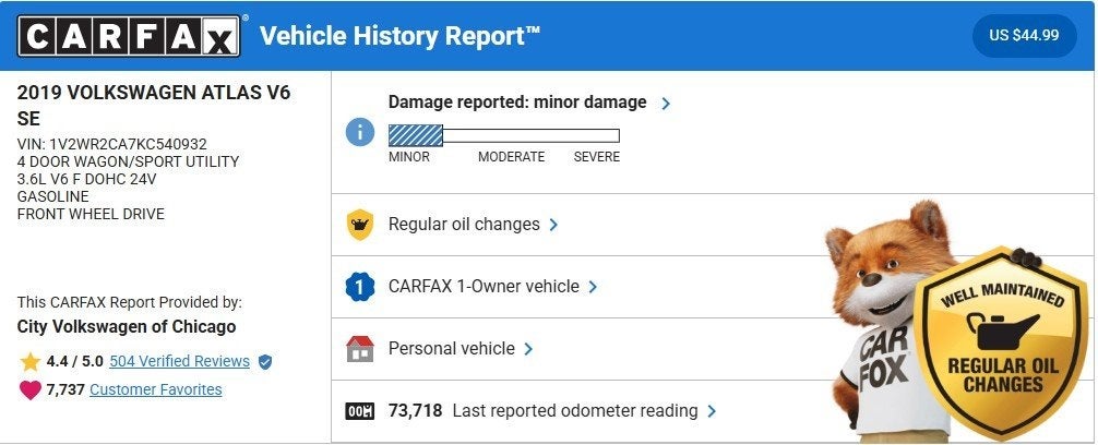 2019 Volkswagen Atlas 3.6L V6 SE w/Technology