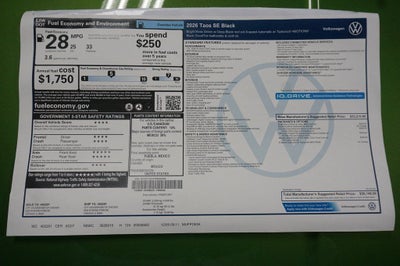 2026 Volkswagen Taos 1.5T SE Black