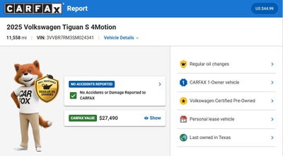 2025 Volkswagen Tiguan 2.0T S