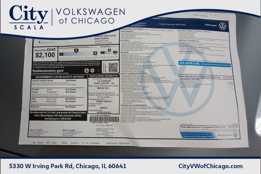 2025 Volkswagen Tiguan 2.0T S