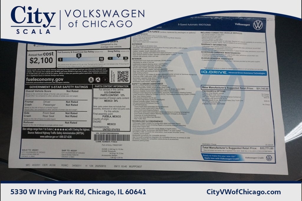 2025 Volkswagen Tiguan 2.0T S