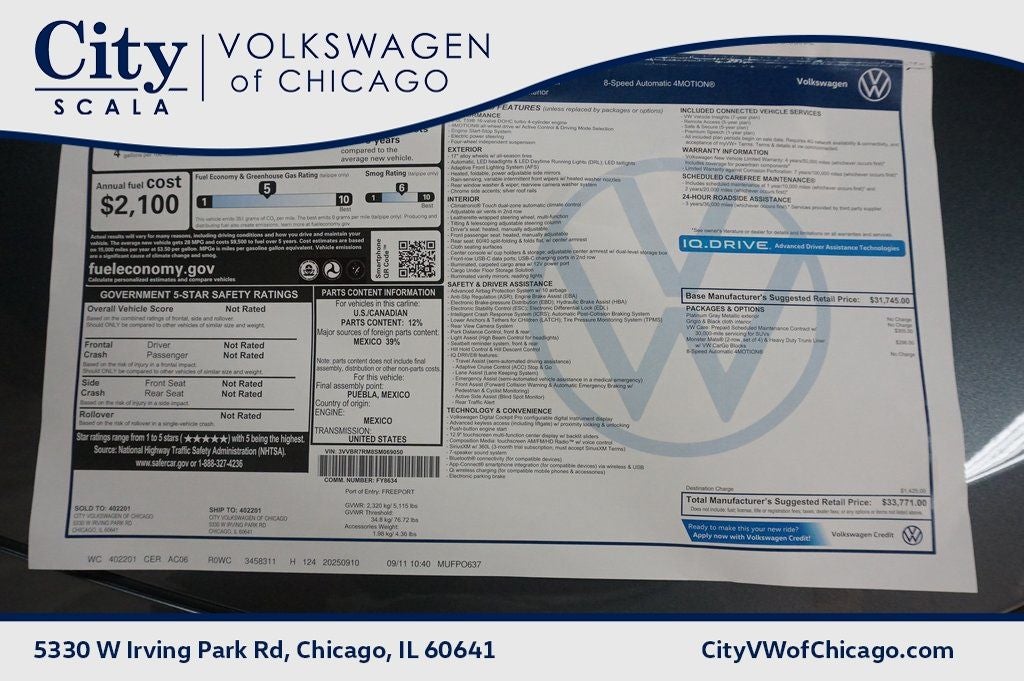 2025 Volkswagen Tiguan 2.0T S