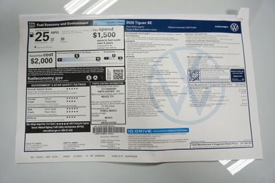 2026 Volkswagen Tiguan 2.0T SE