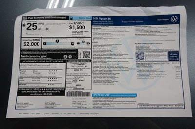 2026 Volkswagen Tiguan 2.0T SE