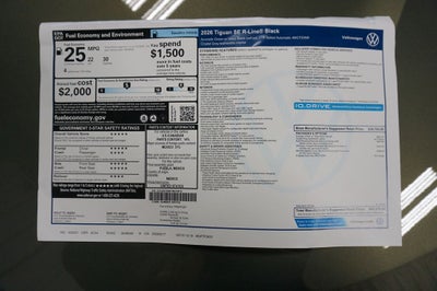 2026 Volkswagen Tiguan 2.0T SE R-Line Black