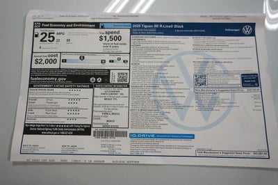 2026 Volkswagen Tiguan 2.0T SE R-Line Black