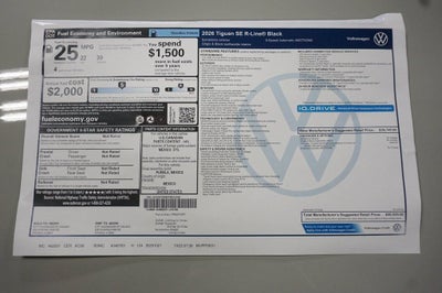 2026 Volkswagen Tiguan 2.0T SE R-Line Black
