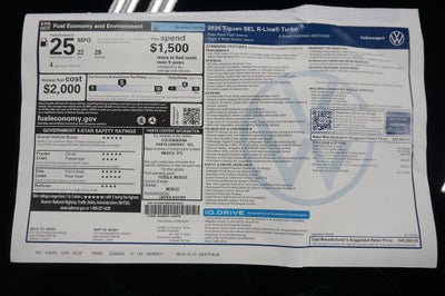 2026 Volkswagen Tiguan 2.0T SEL R-Line Turbo