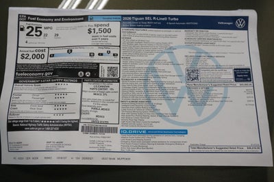2026 Volkswagen Tiguan 2.0T SEL R-Line Turbo