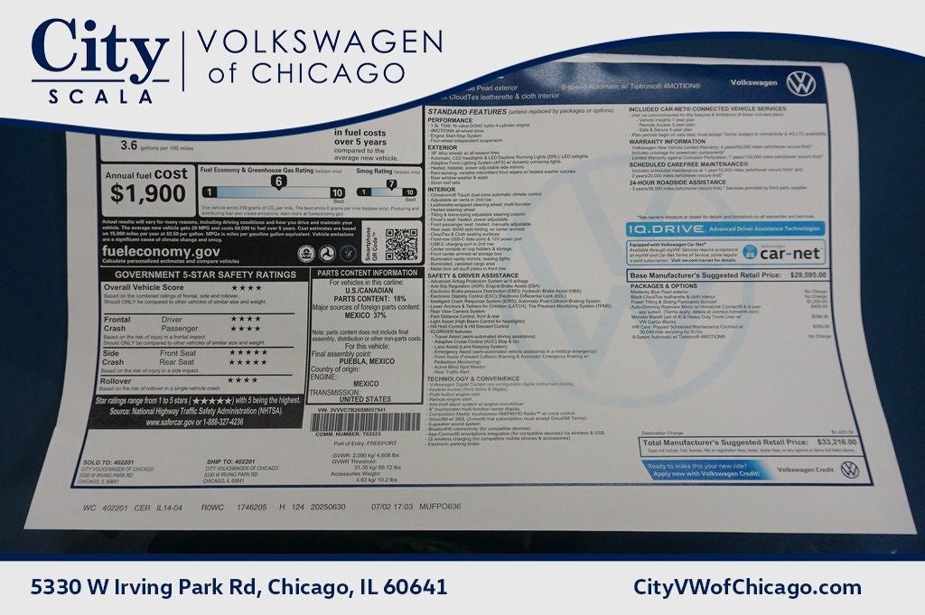 2025 Volkswagen Taos 1.5T SE