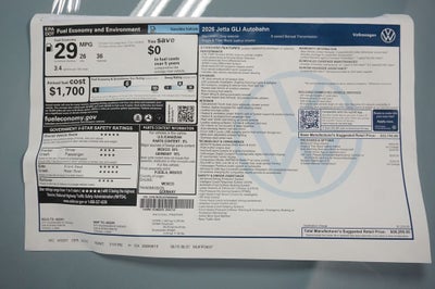 2026 Volkswagen Jetta GLI 2.0T Autobahn
