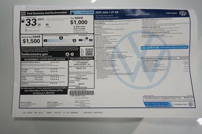 2026 Volkswagen Jetta 1.5T SE