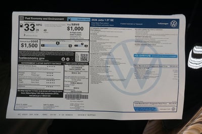 2026 Volkswagen Jetta 1.5T SE