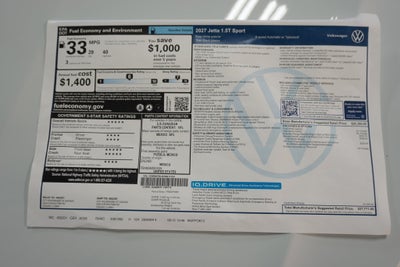 2027 Volkswagen Jetta 1.5T Sport