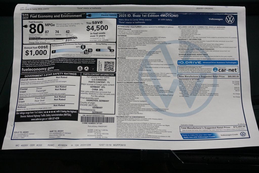 2025 Volkswagen ID. Buzz 1st Edition