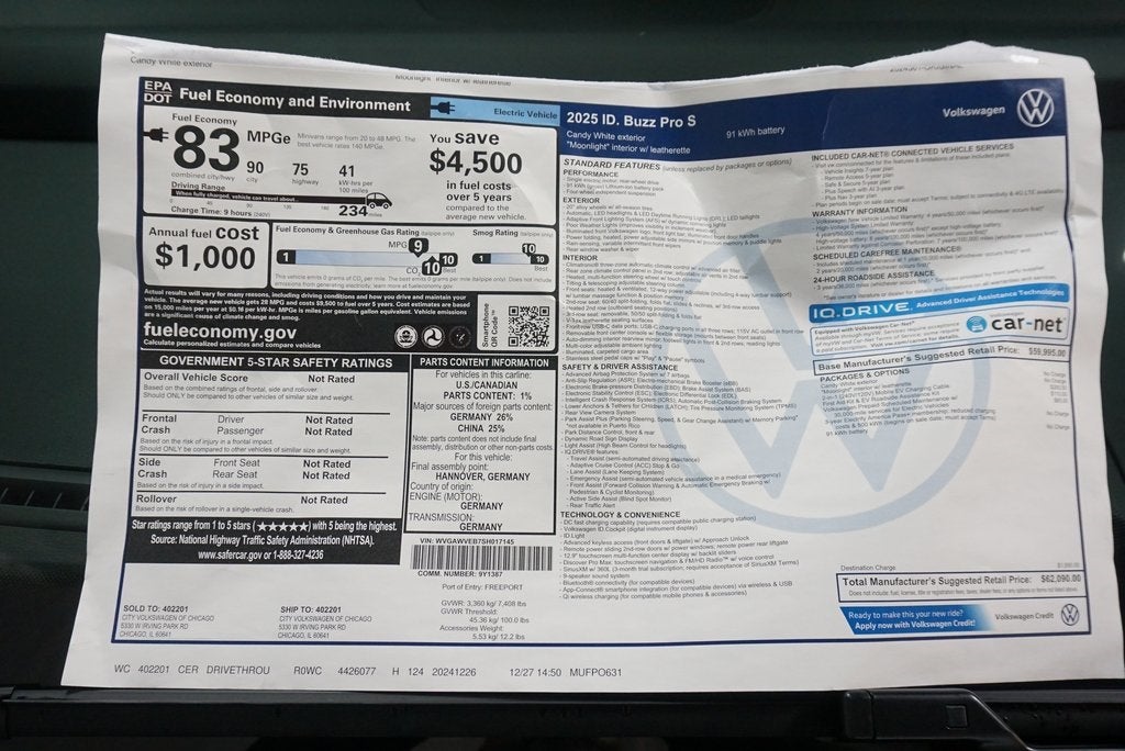 2025 Volkswagen ID. Buzz Pro S