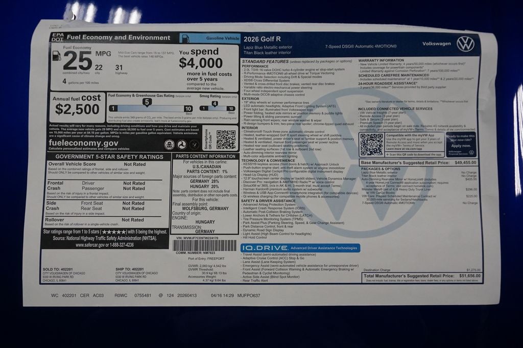 2026 Volkswagen Golf R 2.0T