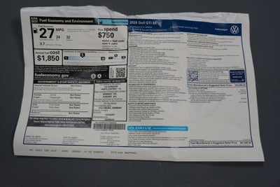 2026 Volkswagen Golf GTI 2.0T SE