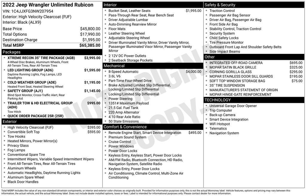 2022 Jeep Wrangler Unlimited Rubicon