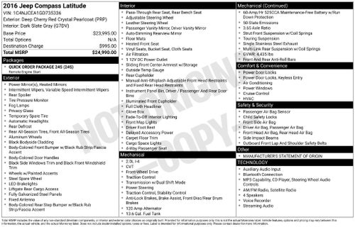 2016 Jeep Compass Latitude