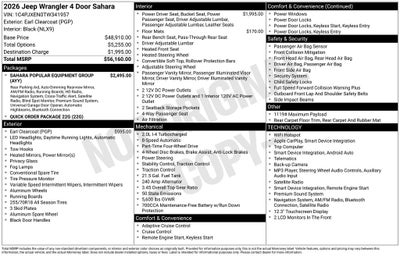 2026 Jeep Wrangler Sahara